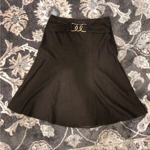 Brown A-line skirt